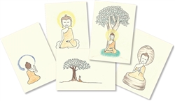 Buddha Greeting Cards (Large 5x7â€) â€“ Limited Edition Set of 5, with art and quotes by Dzogchen Ponlop Rinpoche